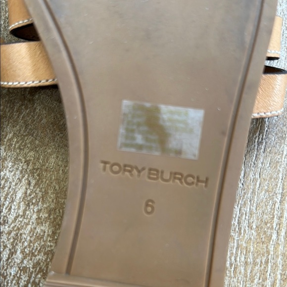 Tory Burch Tan Slide Sandals with Leather Straps 6 - Picture 7 of 7